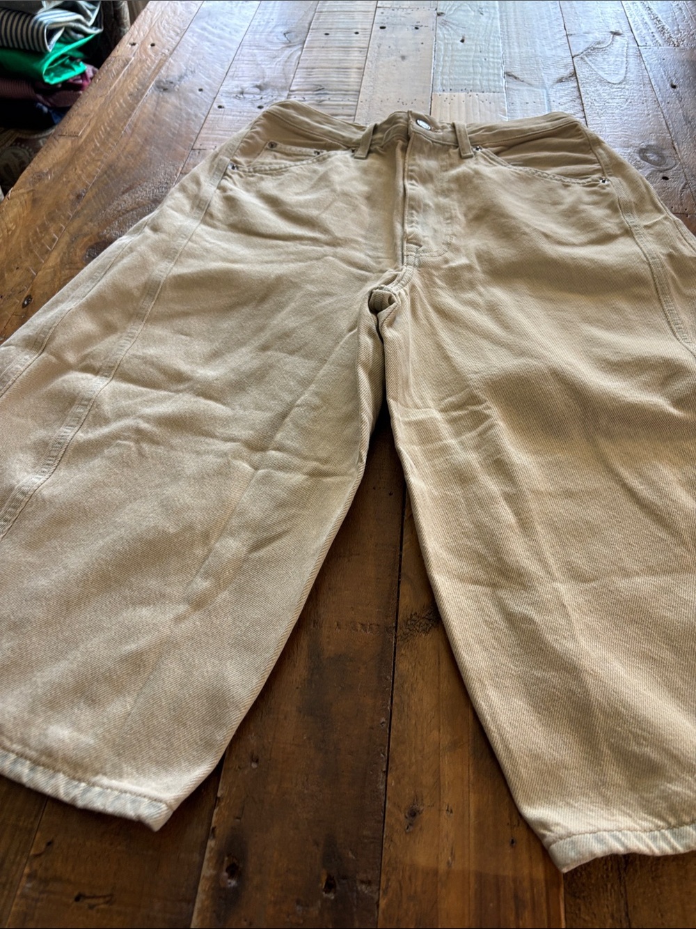 We The Free Tan Workwear Barrel Shorts Comfortable Durable Fit
